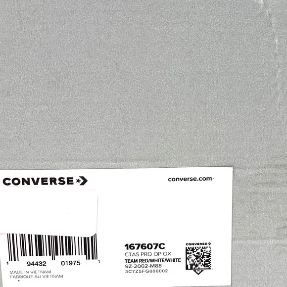 Converse Shoes Men’s Ctas Pro OP Low Top Team Red Size Sneakers Canvas 167607C - Picture 8 of 9